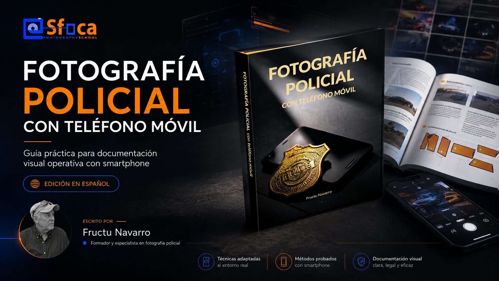 Página comercial del libro Fotografía Policial con Teléfono Móvil